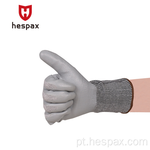 Hespax Anti Cut Nitrile mergulhou a construção de luvas industriais